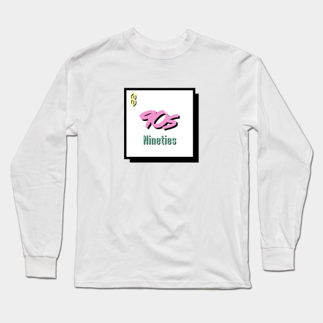 90s chemical element - yellow pink green - 90s humor vibes font Long Sleeve T-Shirt by ntesign
